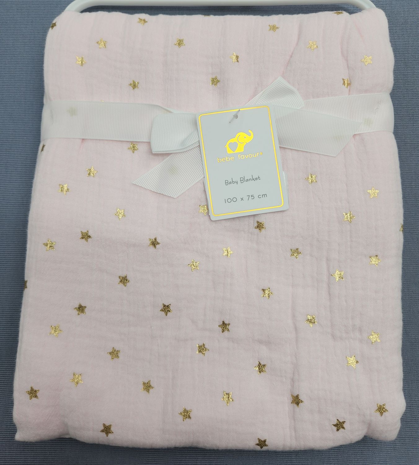 Double Layer Muslin Blanket - Pink Star