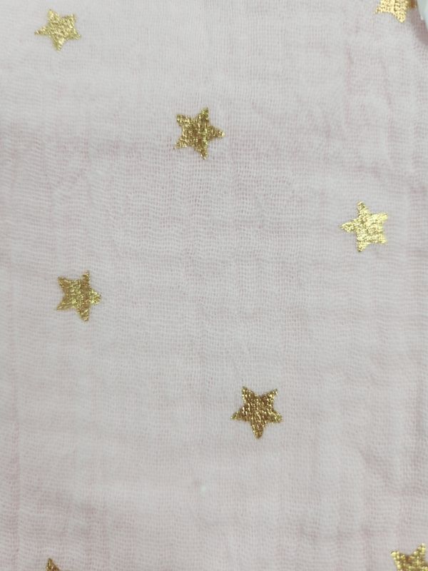 Double Layer Muslin Blanket - Pink Star