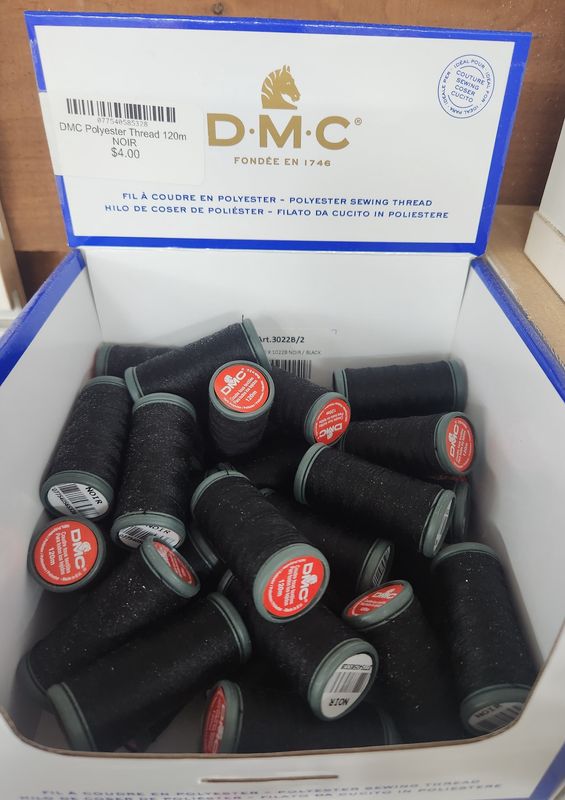 DMC Polyester Thread 120m NOIR