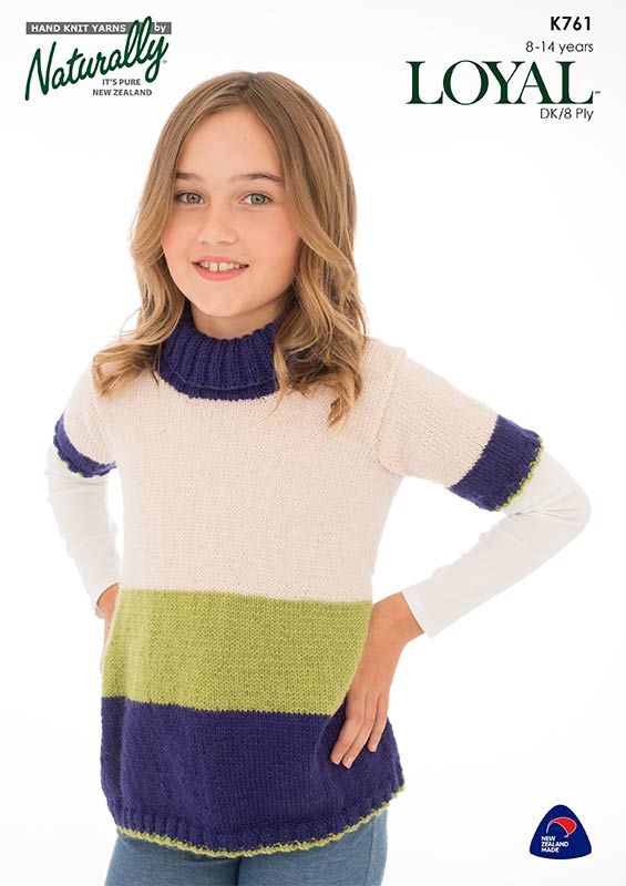 Naturally Loyal Pattern K761 8-14 Yr Old Jumper