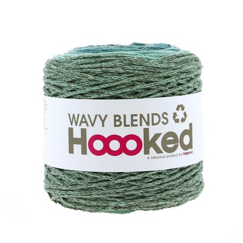 Hoooked Wavy Blends 12ply Cotton Emerald Herb