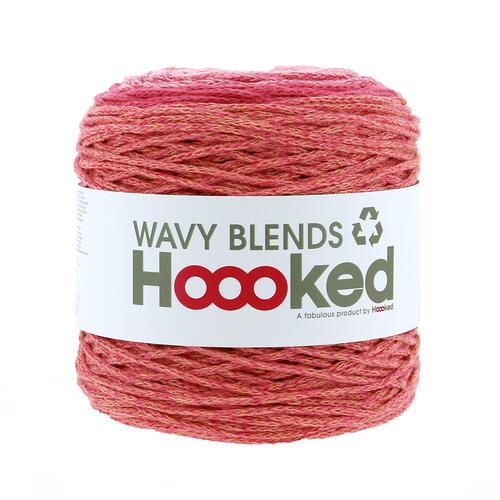 Hoooked Wavy Blends 12ply Cotton Iced Pink