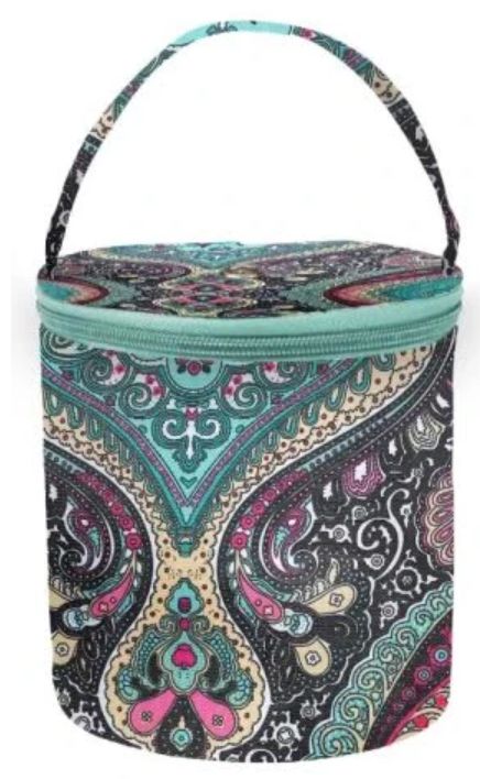 Paisley Round Knitting Bag