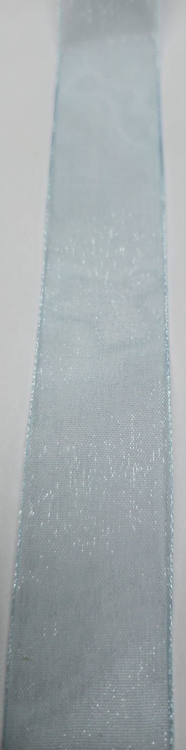 Baby Blue Organza Ribbon 25mm Width, Price per metre