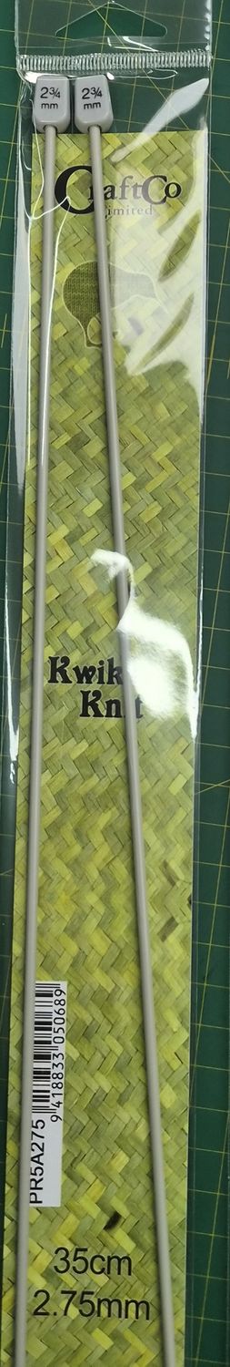 Kwik Knit Aluminum Needles 35cm 2.75mm