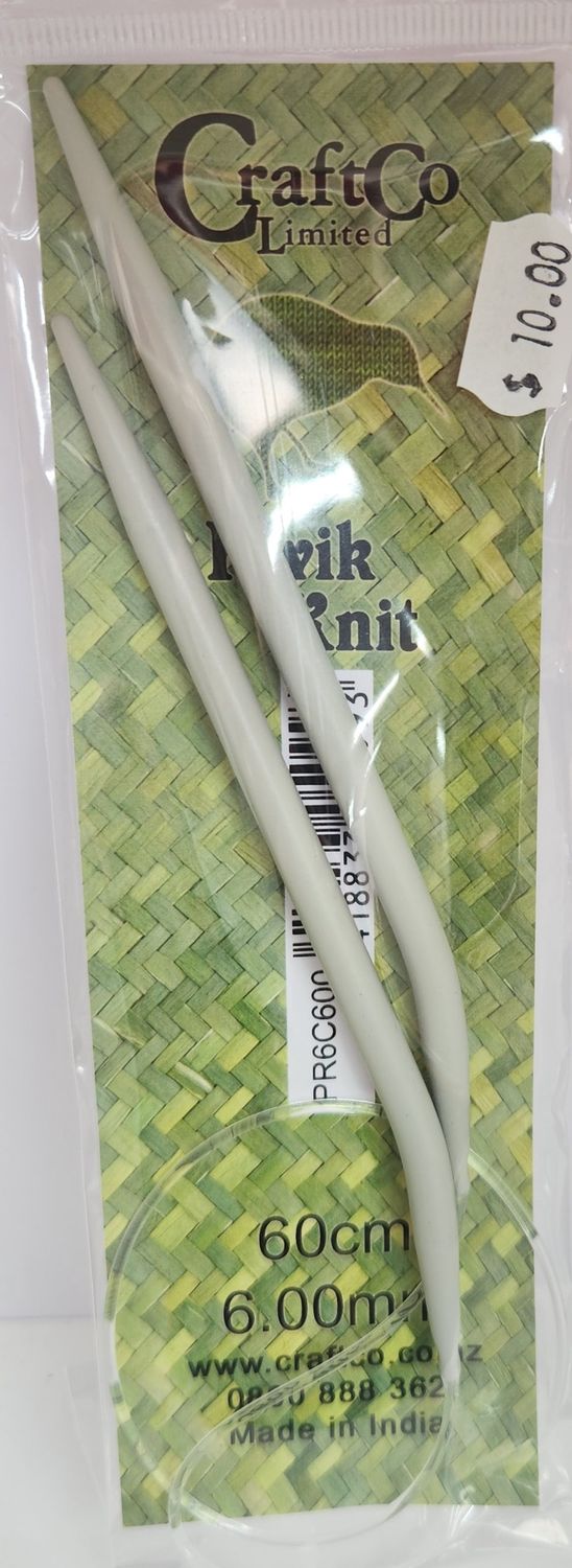 Kwik Knit Fixed Circular Aluminium Needles 60cm 6.00mm