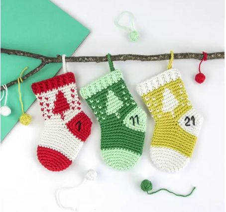 DMC Pattern - Happy Cotton Stocking Advent Calendar