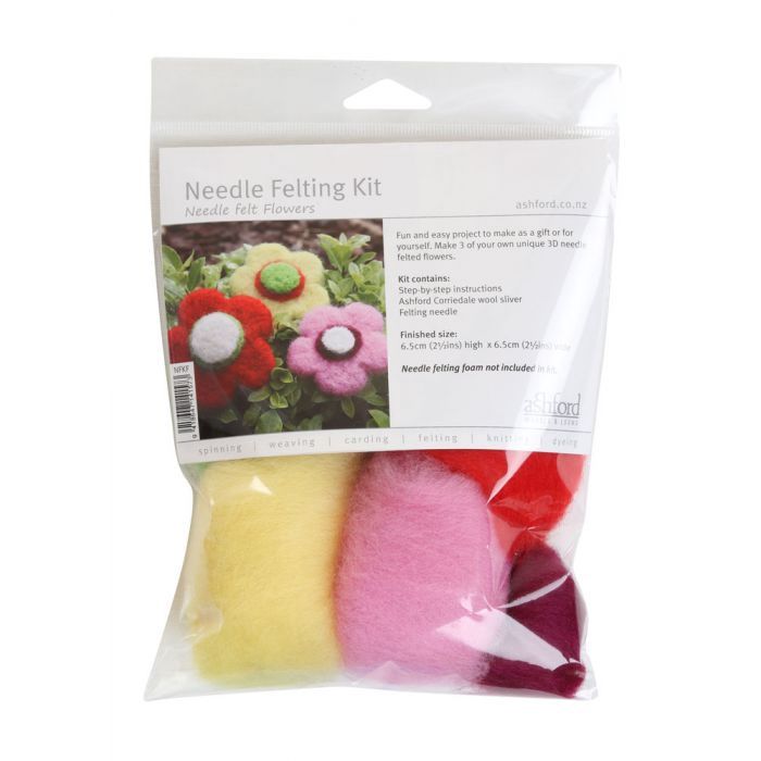 Ashford Needle Felting Kit - 3D Flowers