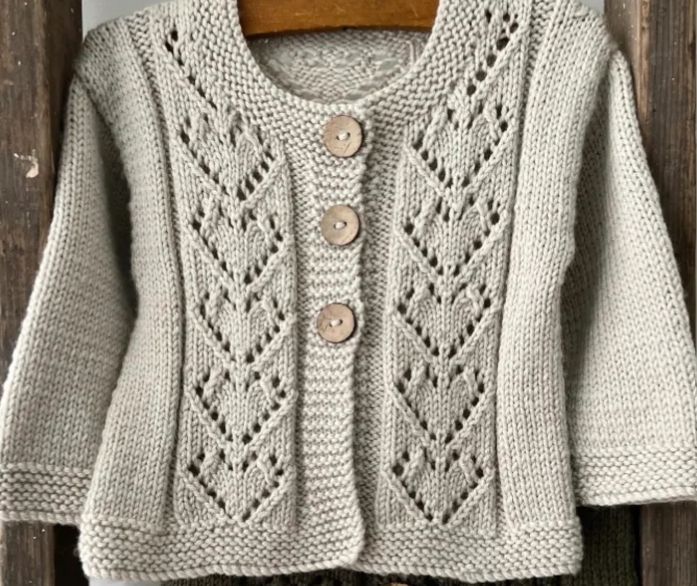 Kiwi Stitch &amp; Knit Lilly Cardigan 8ply Pattern