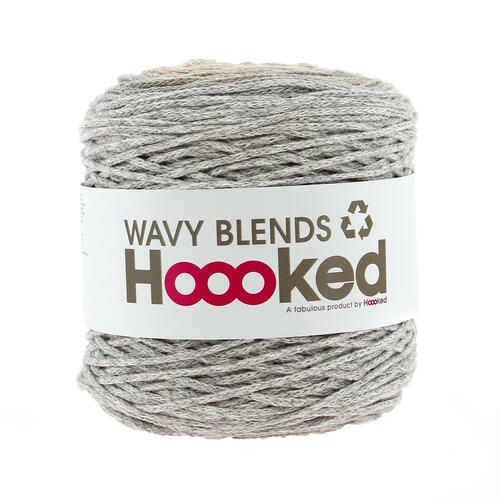 Hoooked Wavy Blends 12ply Cotton Sandy Grey