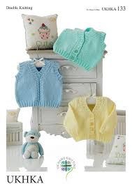 UKHKA Pattern - 133 8ply Kids Cardi and Vest