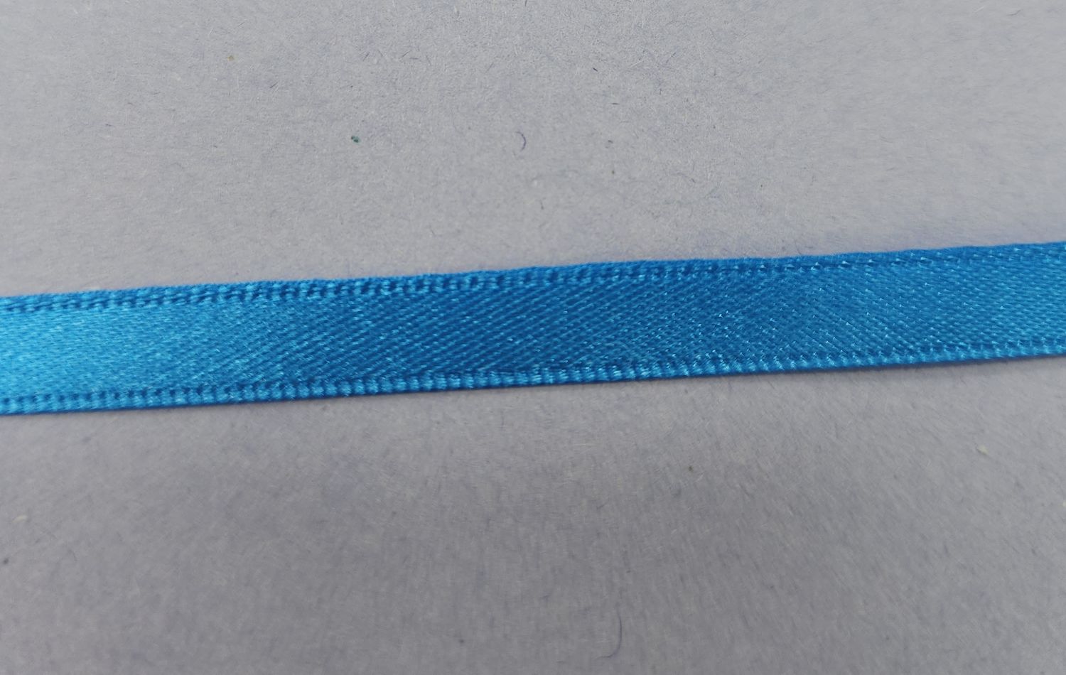 Mid Blue Double Faced Satin Ribbon 7mm Width, Price per metre