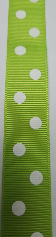 Apple with White Spots Grosgrain 22mm Width, Price per metre