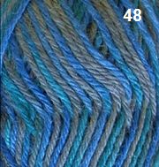 Countrywide Windsor Print 8ply 50g Wool Colour 48 Blue, Green, Grey