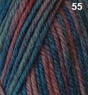 Countrywide Windsor Print 8ply 50g Wool Colour 55 Red, Orange, Grey