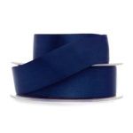 Navy Double Faced Satin Ribbon 3mm Width, Price per metre