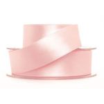 Pale Pink Double Faced Satin Ribbon 7mm Width, Price per metre