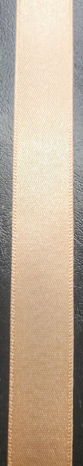 Double Faced Satin Ribbon 15mm Wide Colour Ecru, Price Per Metre