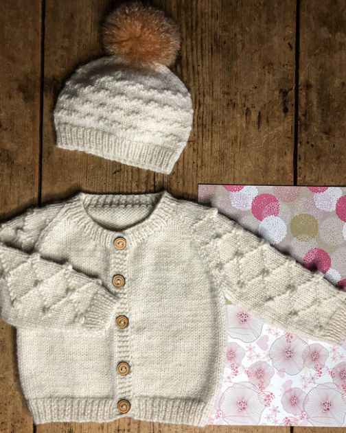 LisaF Pattern - BC109 Scottie Cardigan &amp; Hat 8ply
