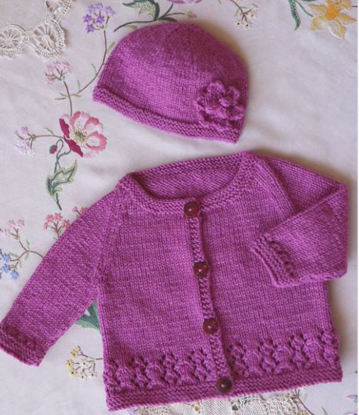 LisaF Pattern - BC66 Harriet Cardigan &amp; Hat 8ply