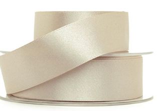 Silver Double Faced Satin Ribbon 7mm Width, Price per metre