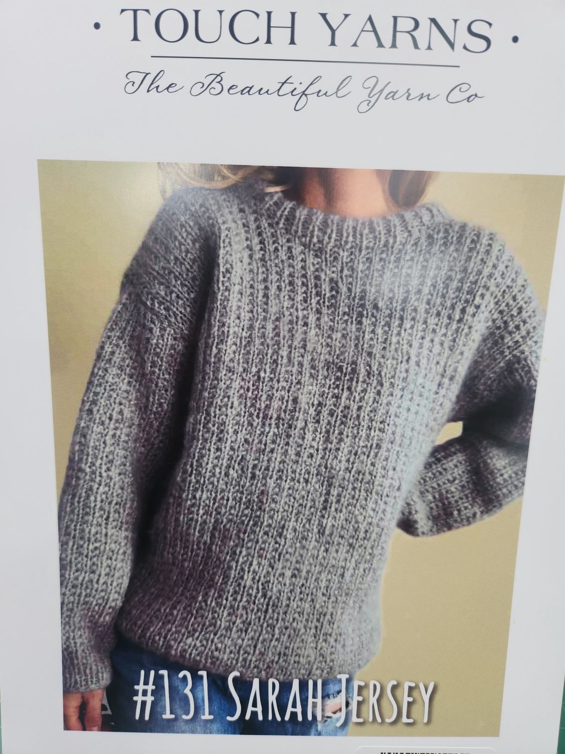 Touch Yarns Pattern #131 Sarah Jersey 12ply Mohair