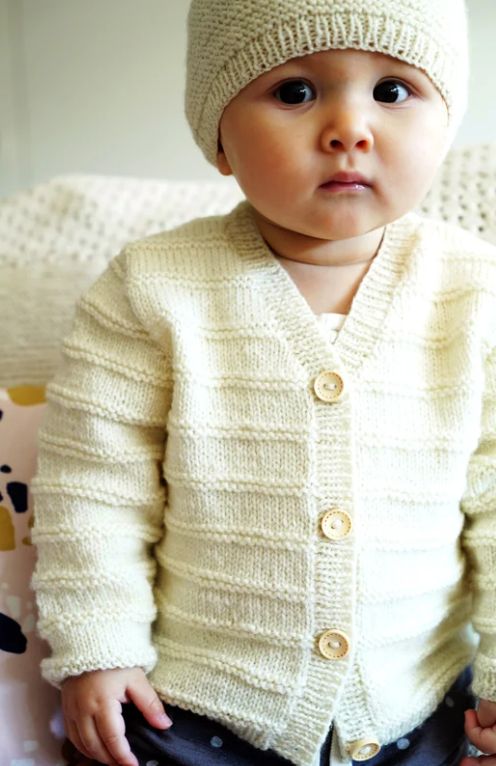 LisaF Pattern - BC81 Augusta Cardi &amp; Hat 4ply