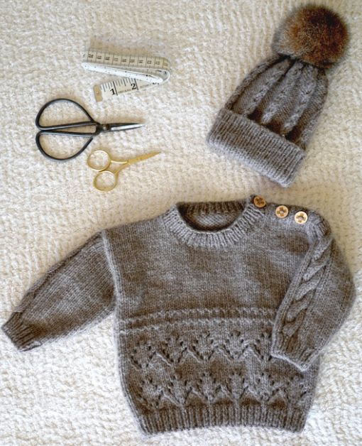 LisaF Pattern - BC123 Lottie Sweater &amp; Hat 8ply