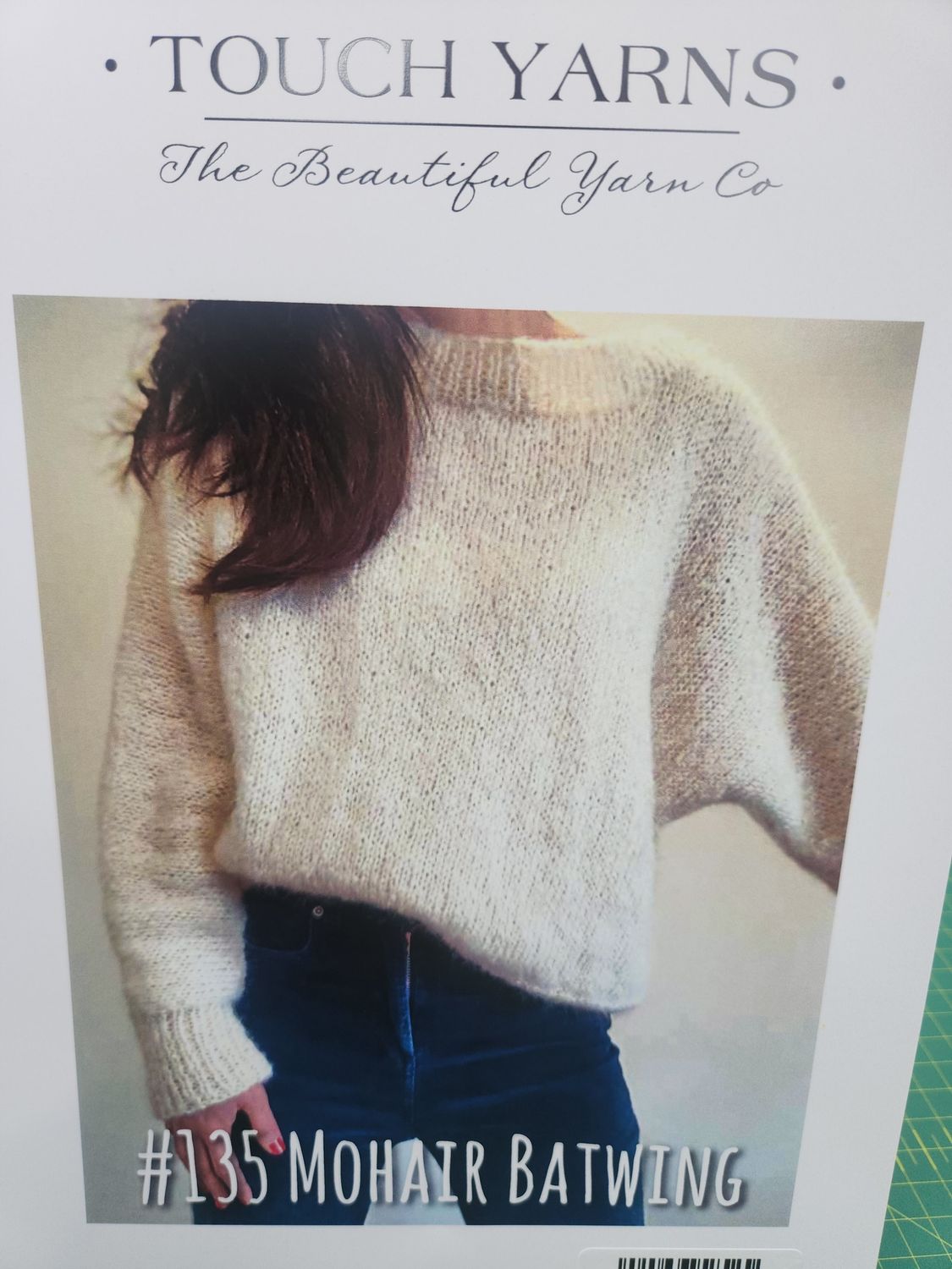 Touch Yarns Pattern #135 Mohair Batwing Jumper