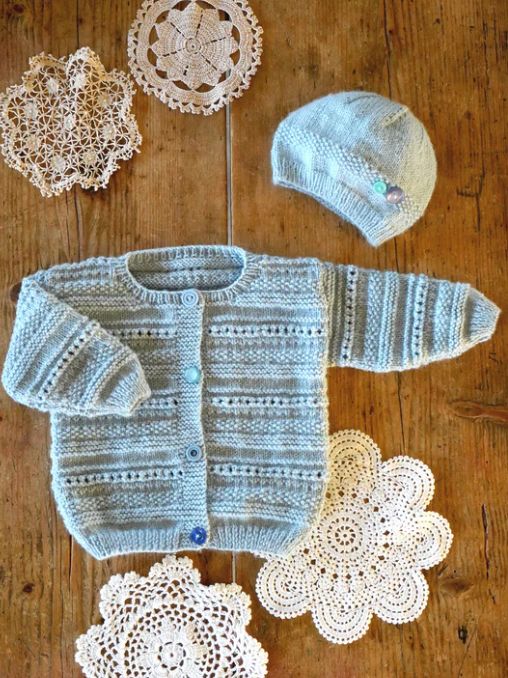 LisaF Pattern - BC105 Carmel Cardigan and Hat 4ply