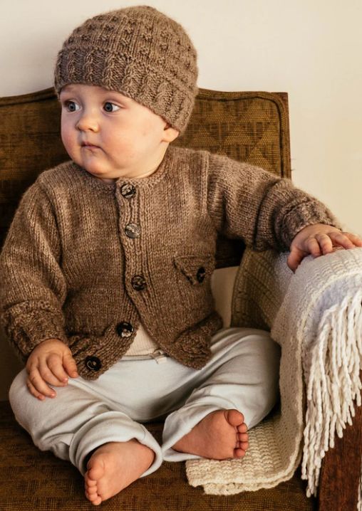 LisaF Pattern - BC62 Boston Cardi &amp; Beanie 8ply