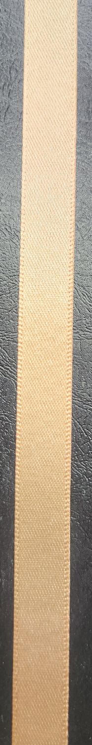 Double Faced Ecru Colour Satin Ribbon 10mm Wide, Priced Per Metre