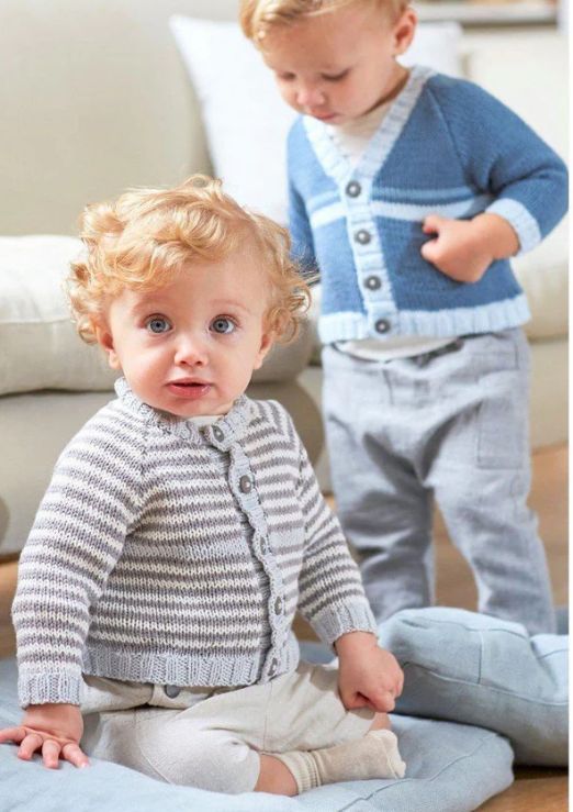 DMC Pattern - Cotton Striped Cardi