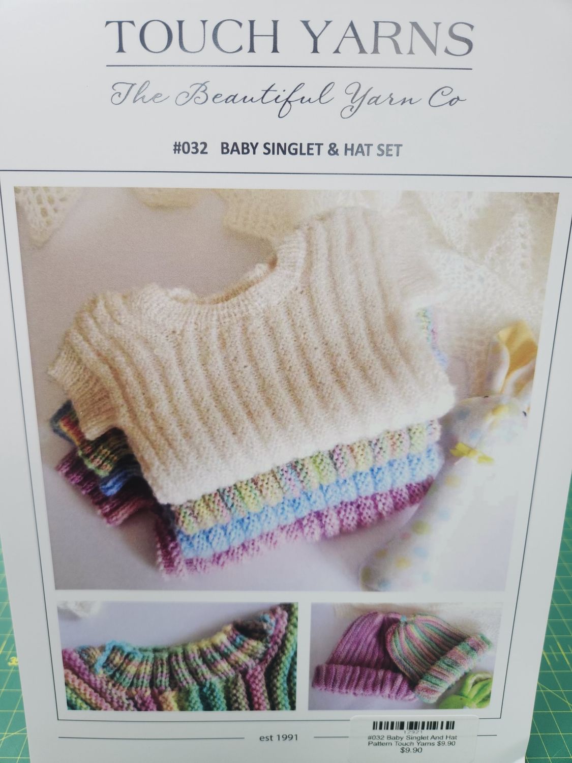 Touch Yarns Pattern #032 Baby Singlet And Hat