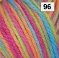 Countrywide Windsor 8ply DK 100% Wool Colour Shade Print 96 Bright Multi