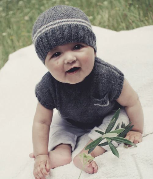 LisaF Pattern - Emmerson Vest &amp; Hat BC53 - 4ply - 0-12months