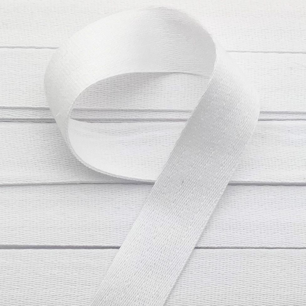 Webbing Cotton Tape 12mm White Per Metre