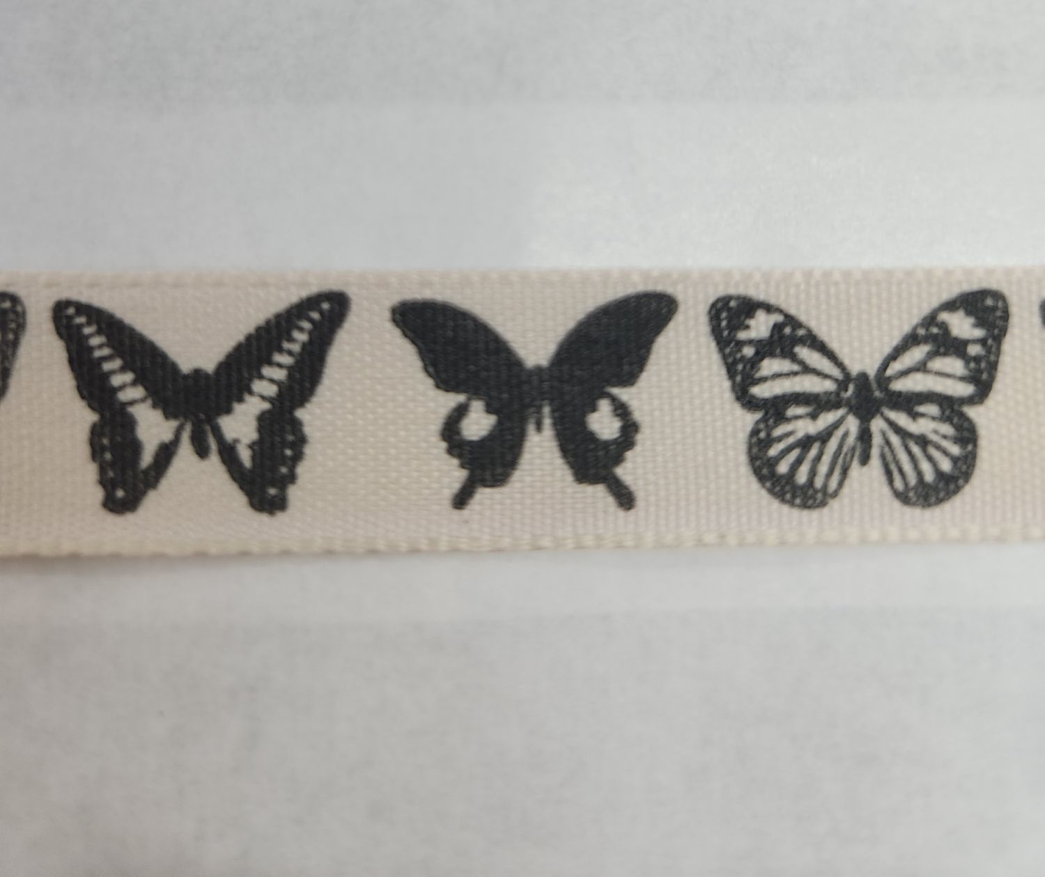 Pumice Butterfly Single Sided Print Ribbon 15mm Width, Price per metre
