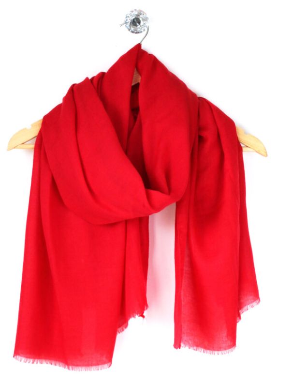 Plain Raspberry Red Scarf