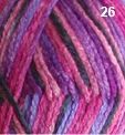 Countrywide Opals 8ply DK 50g Acrylic Colour 26 Multi Purple/Pinks