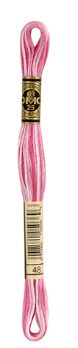 DMC Stranded Cotton Pearl 8m Skein - Colour 48 Variegated Baby Pink