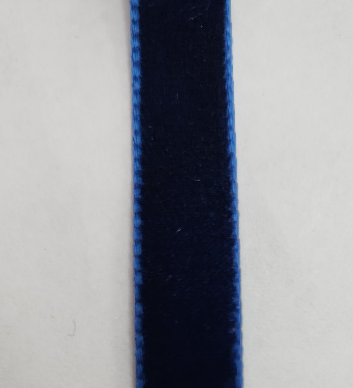 Navy Velvet Ribbon 9mm Width, Price per metre
