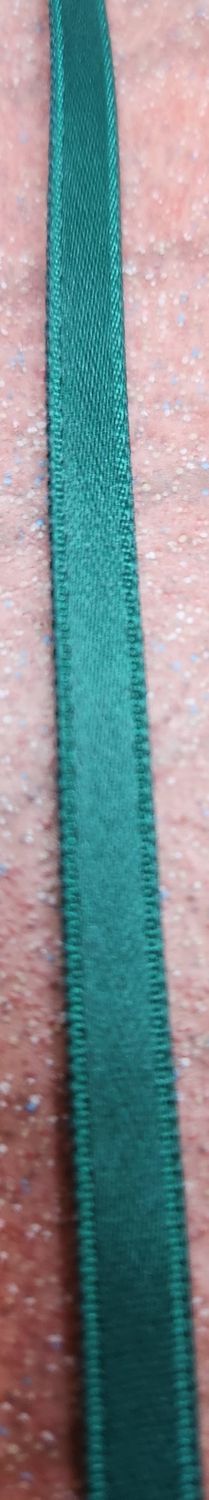 Deep Green Satin Ribbon 6mm Per Metre