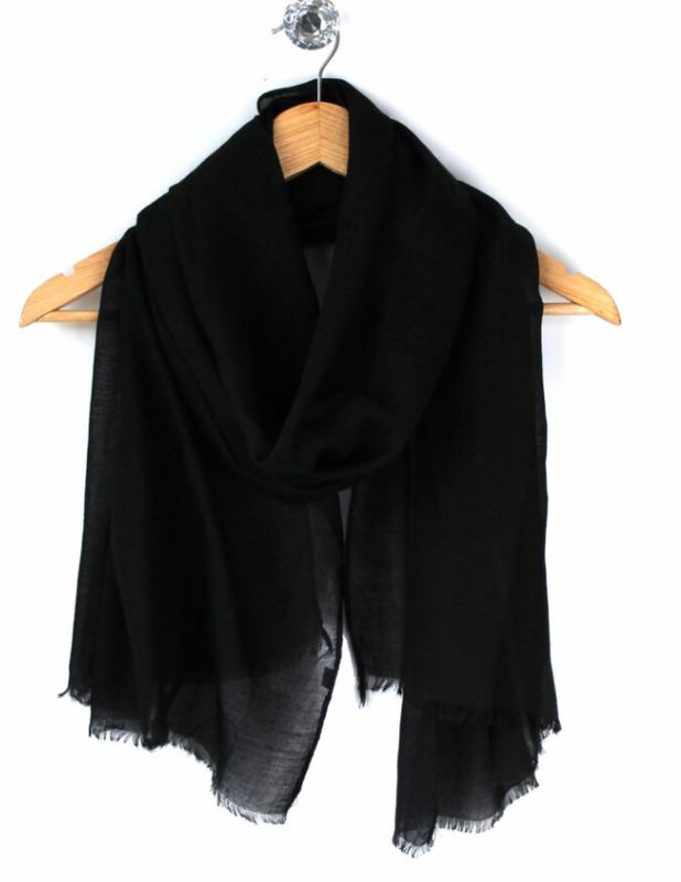 Plain Summer/Spring Scarf - Black