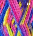 Countrywide Opals 8ply DK 50g Acrylic Colour 22 Multi Mardi Gras