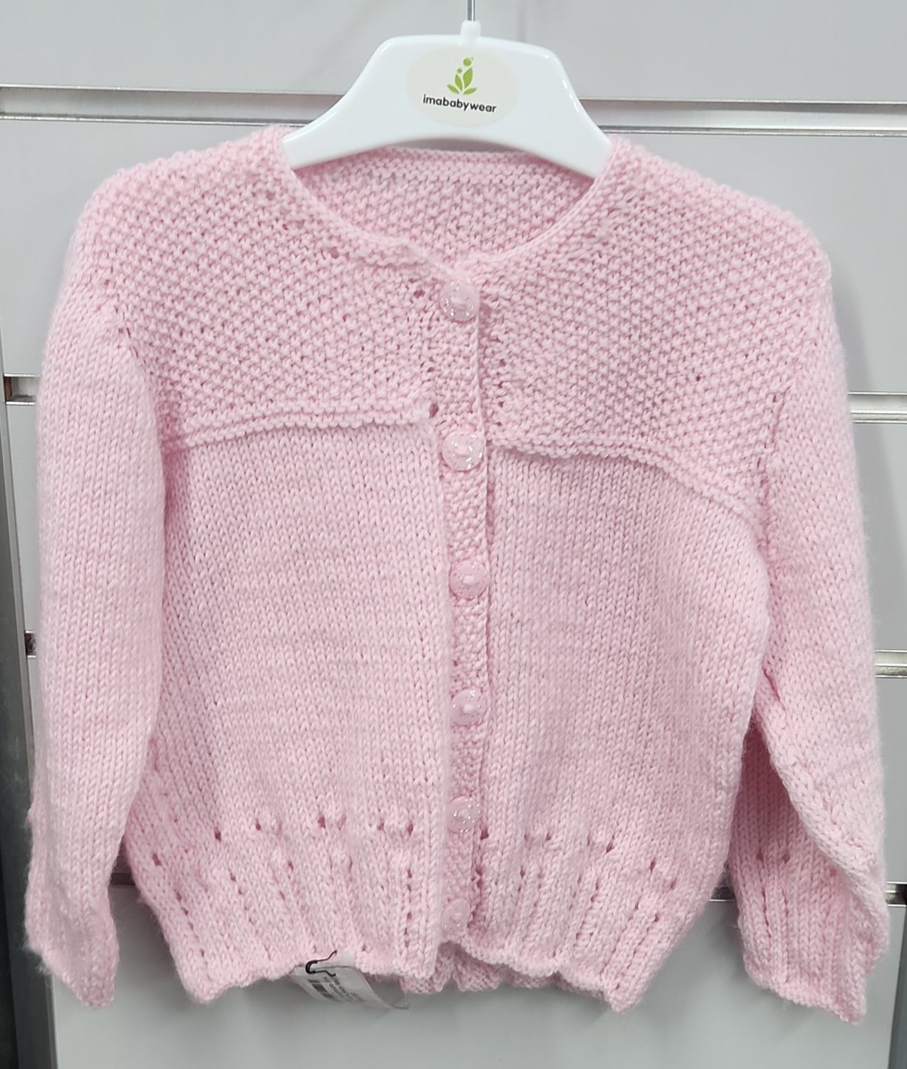 Pink Cardigan 1yr 100% Baby Merino