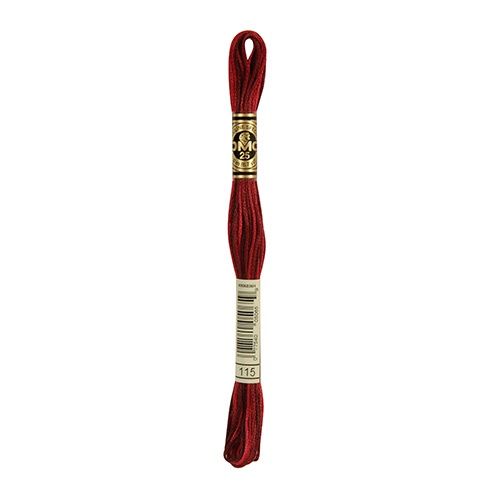 DMC Stranded Cotton Pearl 8m Variegated Garnet Colour 115