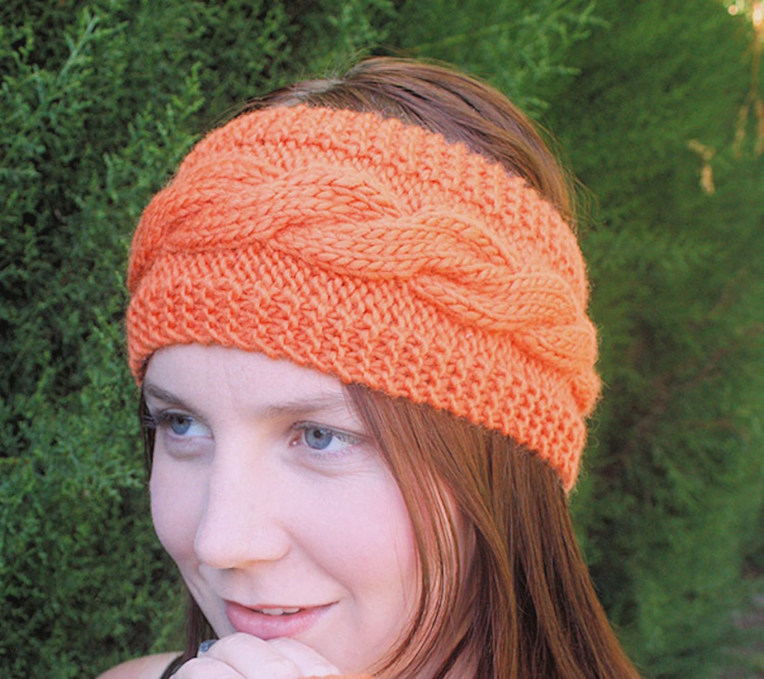Extreme Handknits Pattern 2821- Sideways Cable Beanie &amp; Fingerless Mitts 8ply