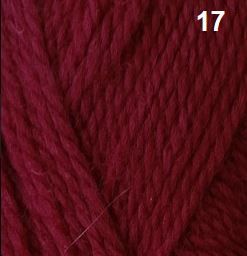 Aran Knit 10 ply 100% Wool 50gm 85m Shade 17 Deep Red