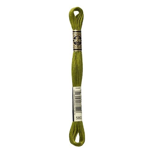 DMC Stranded Cotton Pearl 8m Colour Cactus Green 580